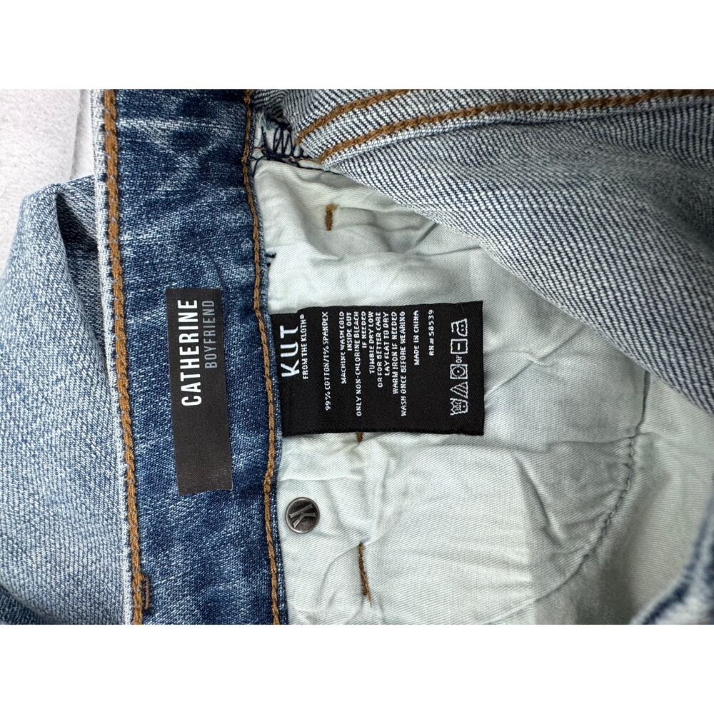 KUT From The Kloth Catherine Boyfriend Jeans Womens 00 Cropped Distressed - Picture 4 of 7